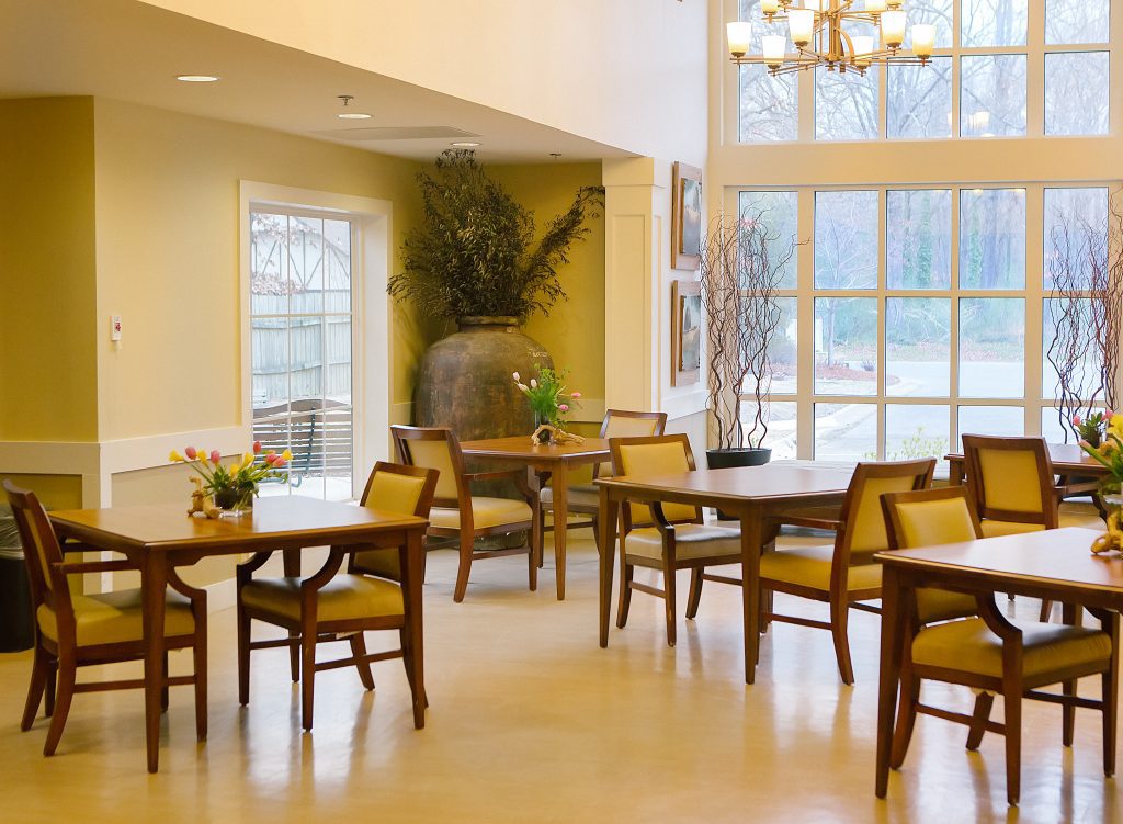 Dining area at a skilled nursing facility