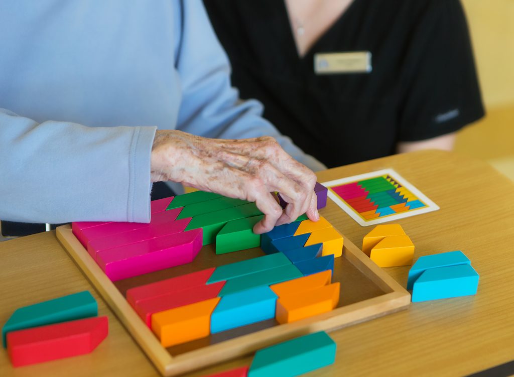 A puzzle used for memory care at a skilled nursing facility