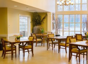 Dining area at a skilled nursing facility
